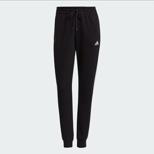 Adidas Black Sweatpants with White Stripes